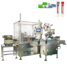 Shanghai ALWELL Automatic test tube strip filling capping labeling machine for 3ml /5ml
